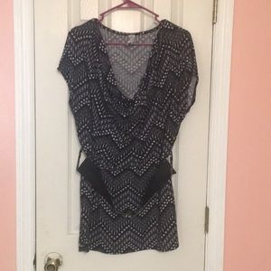 Black multi colored blouse